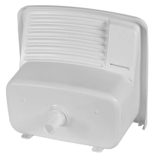 Imagem de Tanque de Plástico 40L Para Lavanderia Branco + Sifão Copo Universal Sanfonado + Fita Veda Rosca + Torneira