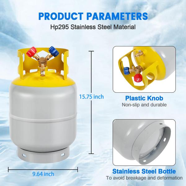 Imagem de Tanque de Recuperação de Refrigerante FAHKNS 13,6kg - R12, R22, R134A, R410A