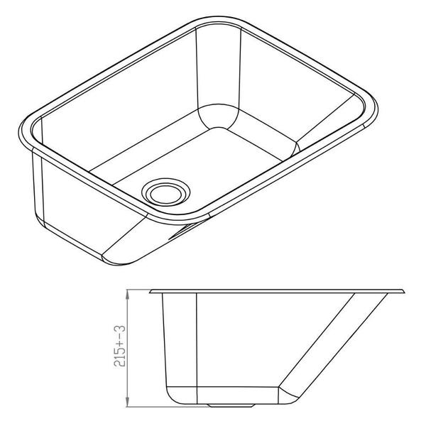 Imagem de Tanque Embutir Inox 550X450X215Mm 30L Acetinado Ghelplus