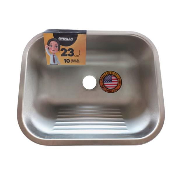 Imagem de Tanque Inox 304 Fosco Lavanderia 50x40x23 American Steel 30l