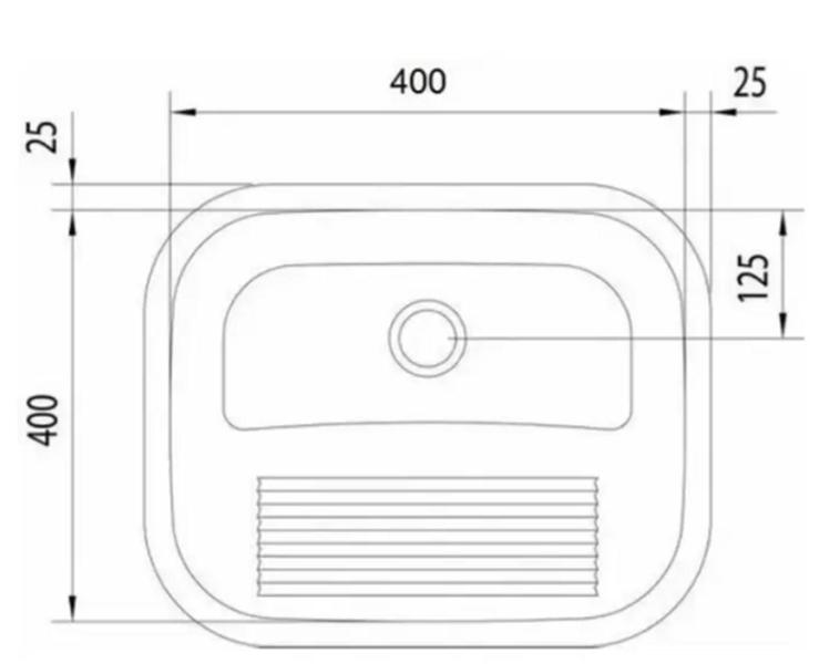 Imagem de Tanque Inox 40x40x22 (AÇO 304) -  (ORIGINAL) - TRADINOX + válvula e sifão