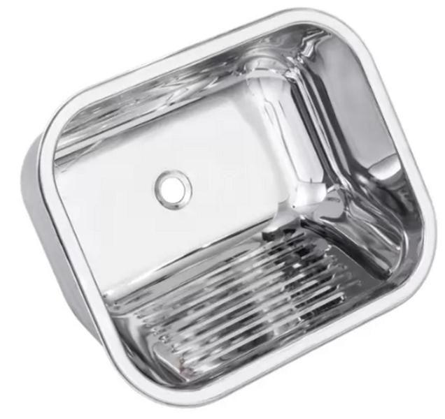 Imagem de Tanque inox 40x40x22cm (AÇO 304)  com sifão-Meganox