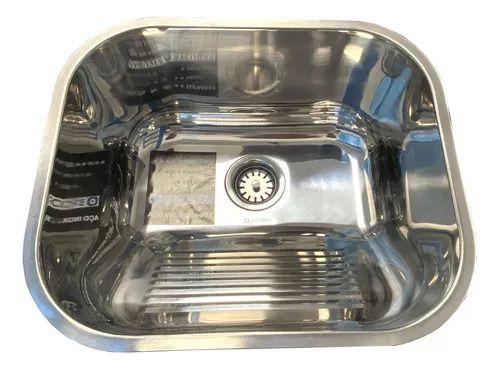 Imagem de Tanque Inox Brilho 400 x 340 x190 Resistente Moderno Cozinha