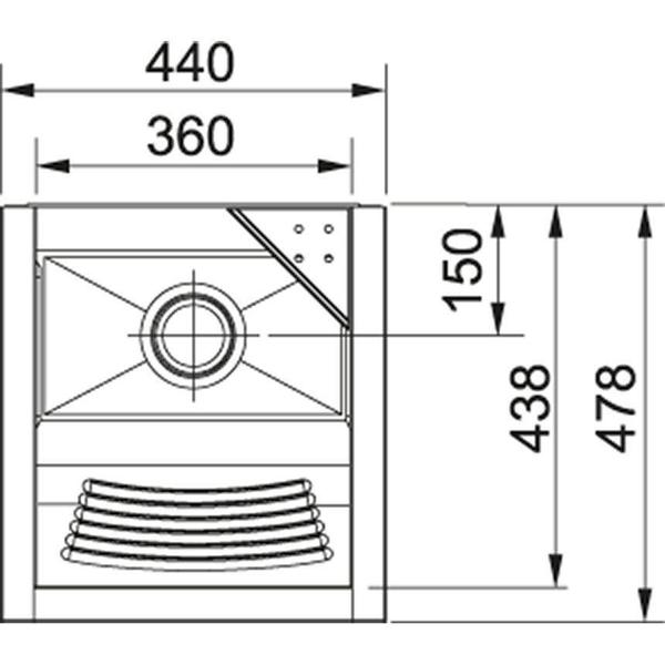 Imagem de Tanque Inox Docol Para Fixar Na Parede 44X47Cm