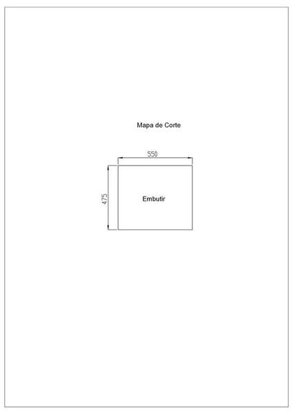 Imagem de Tanque Inox Embutir 48 Litros 608x536x265 Solo