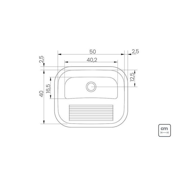 Imagem de Tanque Inox Encaixe Acetinado 94400/107 Tramontina