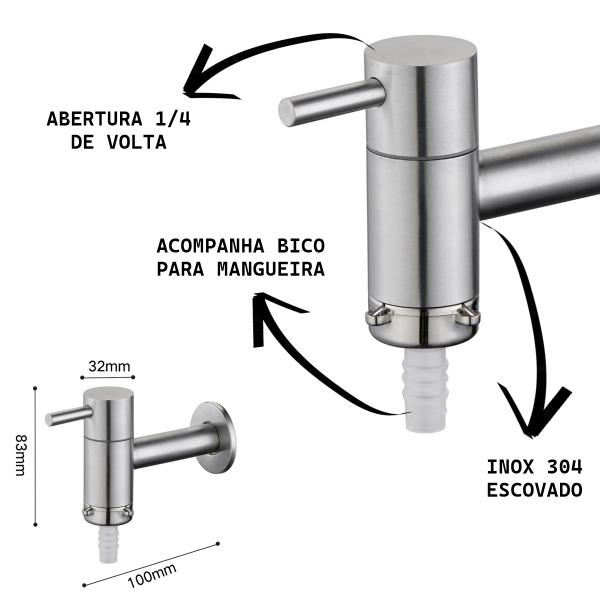 Imagem de Tanque inox medio fixacao e torneira parade para lavanderia