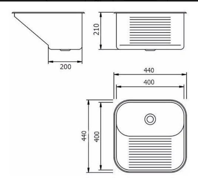 Imagem de Tanque lavanderia 40x40 aço 304 embutir sobrepor com válvula inox !