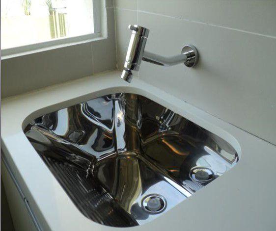 Tanque monobloco 30L aço INOX 304 Acetinado/Polido 53X43 X23CM - GHELPLUS Imagem de Tanque monobloco 30L aço INOX 304 Acetinado/Polido 53X43 X23CM