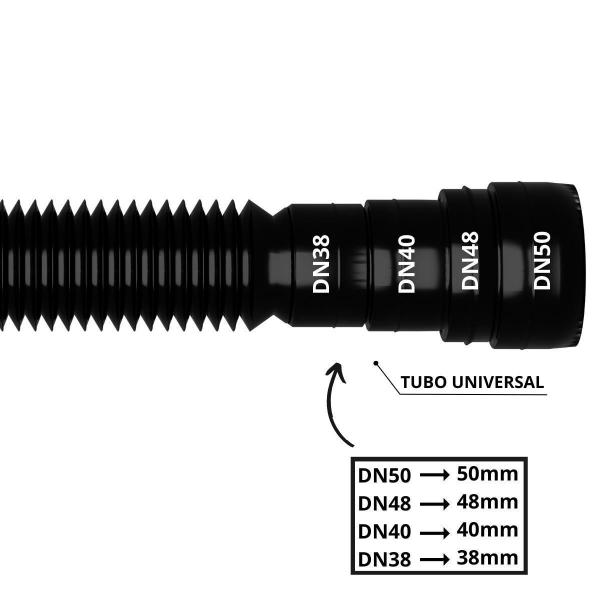 Imagem de Tanque Plástico 34L Lavanderia Preto + Sifão Copo Universal