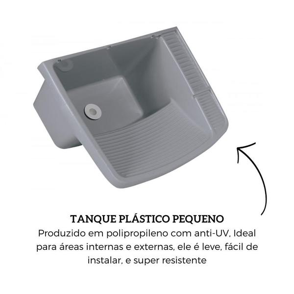 Imagem de Tanque Plástico Cinza Com Válvula 15 Litros - Metasul            Ref: 010201024
