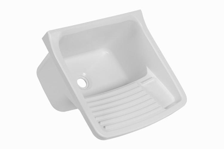 Imagem de Tanque Plástico Lavanderia 22 Litros Branco Astra Com Sifão