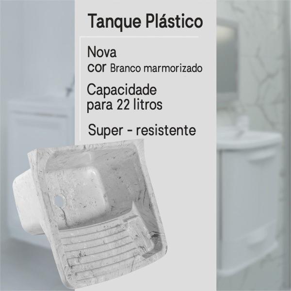 Tanque Plástico Marmorizado 22 L 47 X 42,8 X 26,7 Branco - astra Imagem de Tanque Plástico Marmorizado 22 L 47 X 42,8 X 26,7 Branco