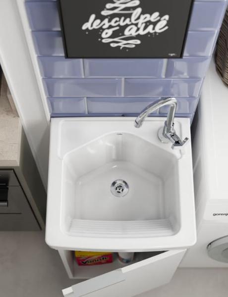 Tanque sem Mesa PP 7L Branco - Celite Imagem de Tanque sem Mesa PP 7L Branco - Celite