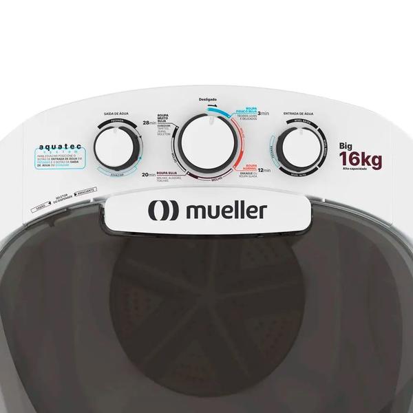 Imagem de Tanquinho De Lavar Roupa Mueller Big 16 Kg Aquatec NÃO Transborda 220v