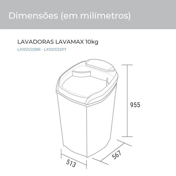 Imagem de Tanquinho Lavamax 10 Kg Preta 220V Suggar LX1022PT