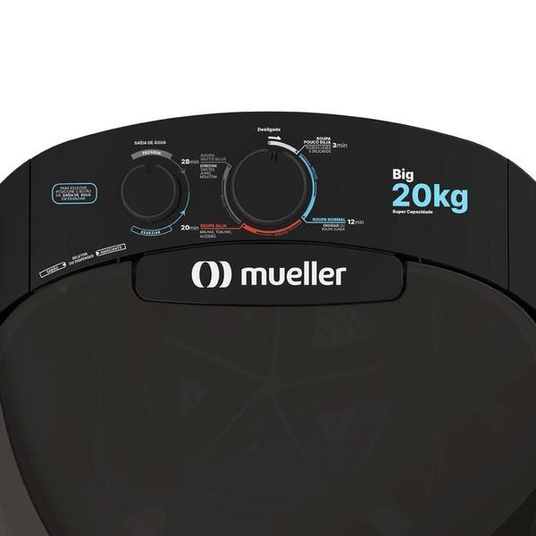 Imagem de Tanquinho/Máquina de lavar roupa Semiautomática Mueller Big 20kg Preta