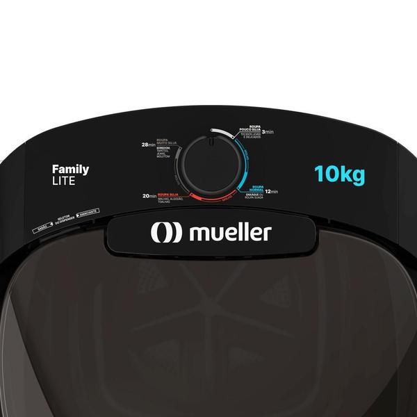 Imagem de Tanquinho/Máquina de lavar roupa Semiautomática Mueller Family Lite 10kg Preta