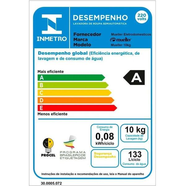 Imagem de Tanquinho Mueller 8kg Supertank Lite Branco