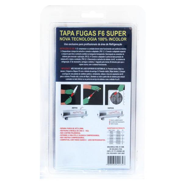 Imagem de Tapa Fugas F6 SUPER 15ML C/ Mangueira Ar Cond. Refrigeração