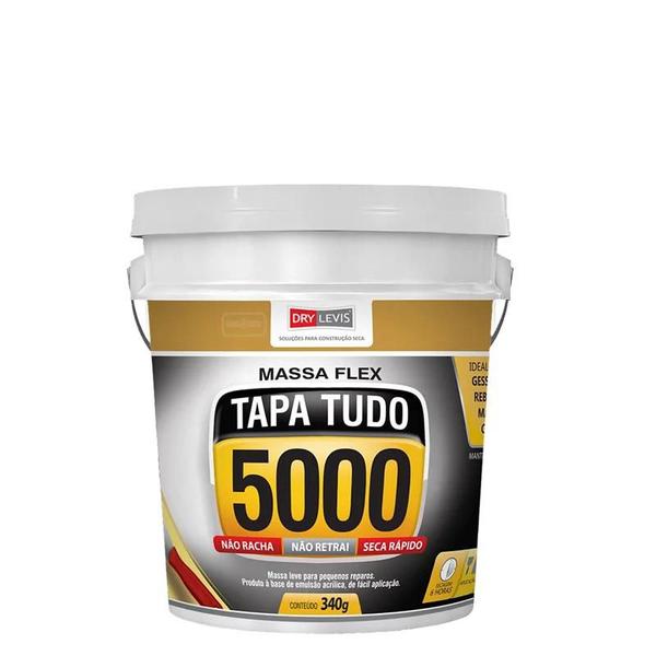 Imagem de Tapa Tudo Massa Flex 5000 Pote de 340g + Selante Acrílico Zero Trinca Bisnaga 420gr