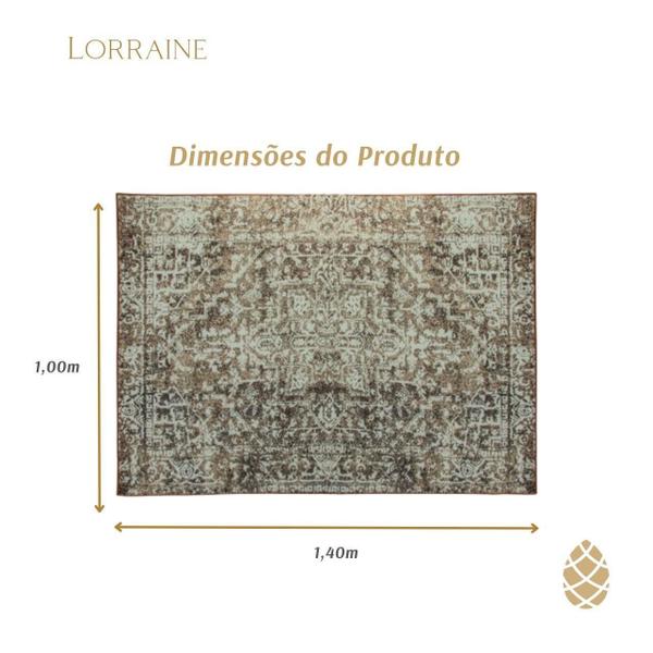 Imagem de Tapete 100X140Cm Sala Retangular Sultan Silk Antiderrapante