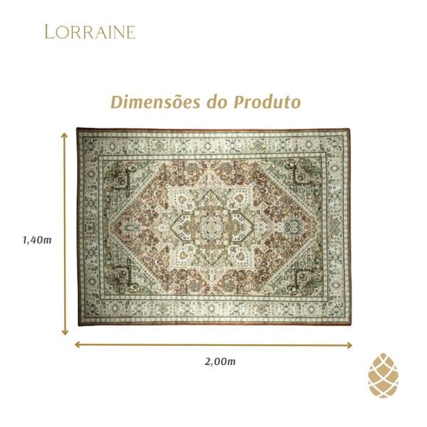 Imagem de Tapete 140X200Cm Sala Retangular Sultan Silk Antiderrapante