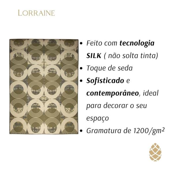 Imagem de Tapete 140X200Cm Sala Retangular Sultan Silk Antiderrapante