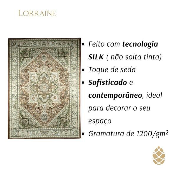 Imagem de Tapete 200X230Cm Sala Retangular Sultan Silk Antiderrapante