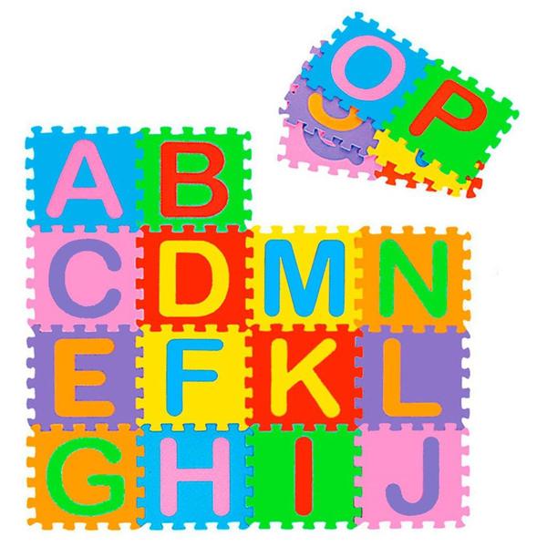 Tapete Alfabeto Eva Infantil Educativo 26 Peças 29x29cm - Nibus Imagem de Tapete Alfabeto Eva Infantil Educativo 26 Peças 29x29cm