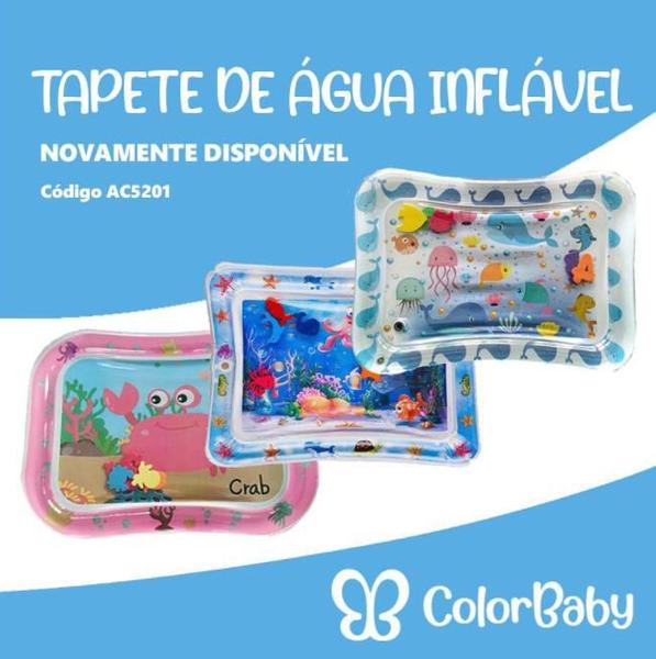 Imagem de Tapete Almofada De Água Inflável Infantil Baleia Azul - Color Baby