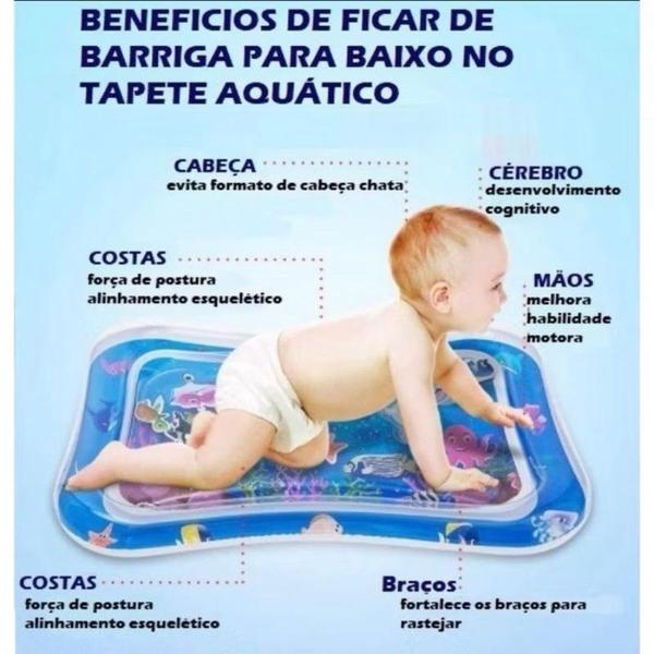 Imagem de Tapete Almofada De Água Inflável Infantil Color Fundo Do Mar Baby Interativo Sensorial Colorida Divertida