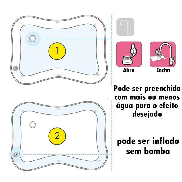 Tapete Aquático Atividades Inflável Almofada Bebê Interativo - Toy King Imagem de Tapete Aquático Atividades Inflável Almofada Bebê Interativo