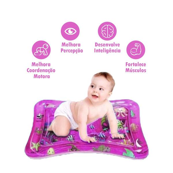 Tapete Aquático Atividades Inflável Almofada Bebê Interativo - Toy King Imagem de Tapete Aquático Atividades Inflável Almofada Bebê Interativo