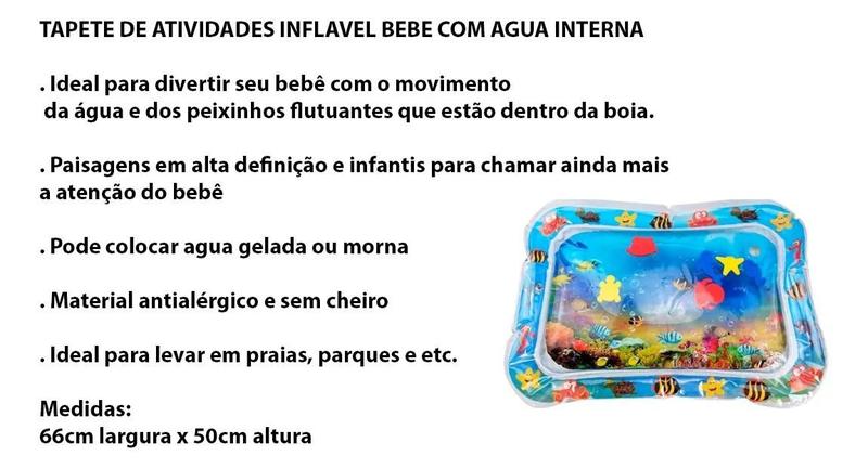 Imagem de Tapete Aquático Inflável Atividades Sensorial Bebê