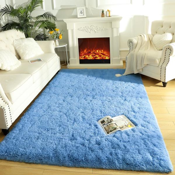 Imagem de Tapete Area LOCHAS Ultra Soft Fluffy Living Room 160x230cm azul