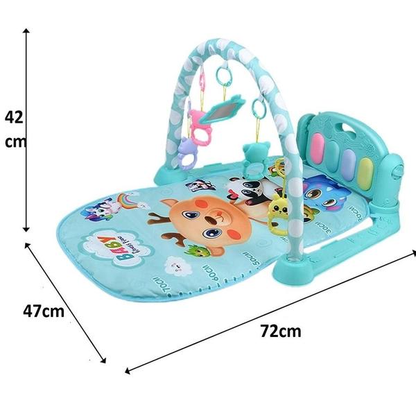 Imagem de Tapete atividades bebe ginasio infantil piano musical mobile interativo portatil multiuso playground