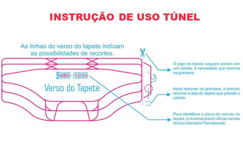 Imagem de Tapete Automotivo Audi A3 em Pvc Ecológico Universal + Tapete do Túnel Traseiro