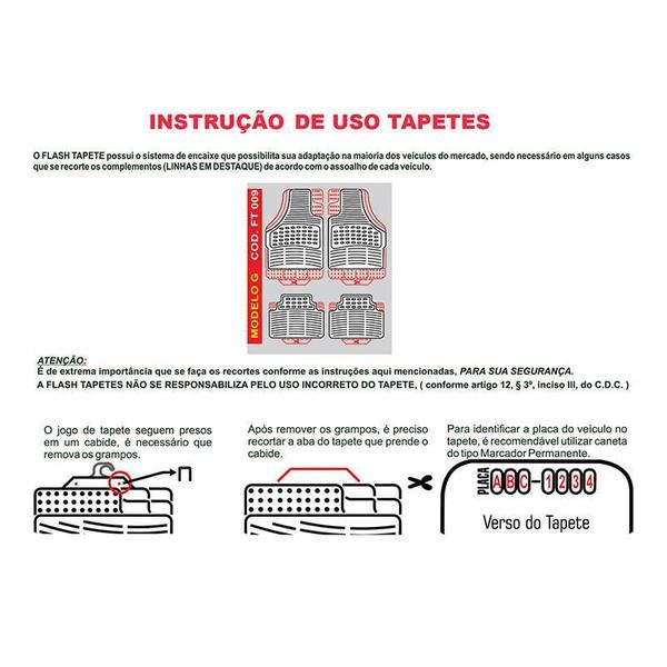 Imagem de Tapete Automotivo Borracha Universal G Montana 2020 2021