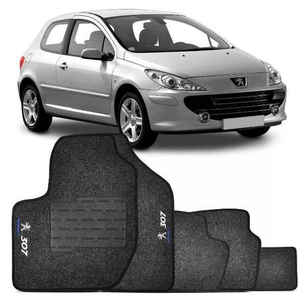 Imagem de Tapete Automotivo Carpete Com A Abse Em Pvc Peugeot 307