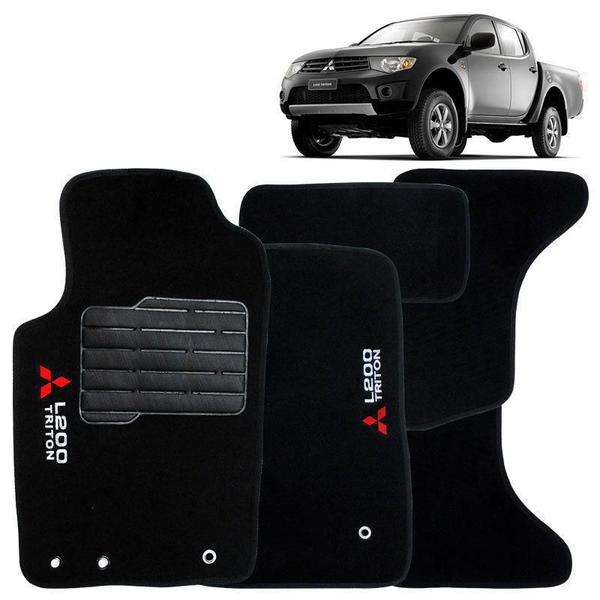 Imagem de Tapete Automotivo Mitsubishi L200 Triton Carpete Base Pinada