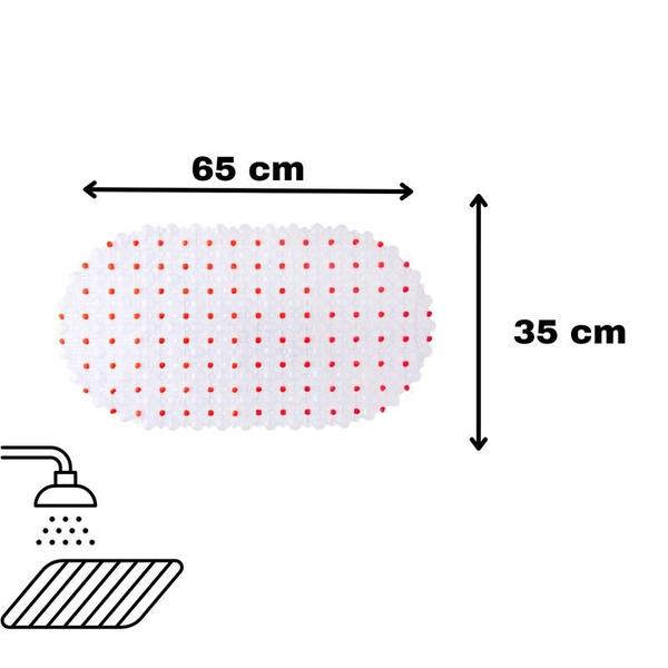 Imagem de Tapete Banheiro Box Antiderrapante Silicone Com Ventosas
