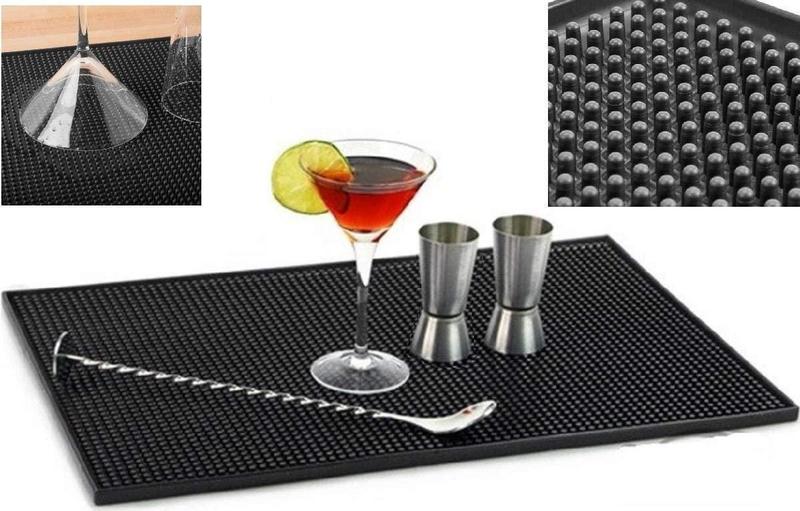 Imagem de Tapete Barman Mat Runner Profissional 15X30Cm Preto Weck