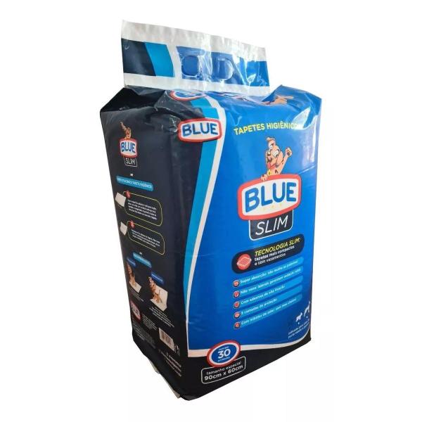 Imagem de Tapete Blue Slim Pra Cachorro 30un Kit Com 180 Tapetes