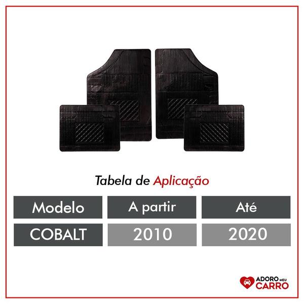 Tapete Borracha AdaptÁVel Cobalt 2010 A 2020 Jogo Com 4 PeÇAs - AMAPA Imagem de Tapete Borracha AdaptÁVel Cobalt 2010 A 2020 Jogo Com 4 PeÇAs
