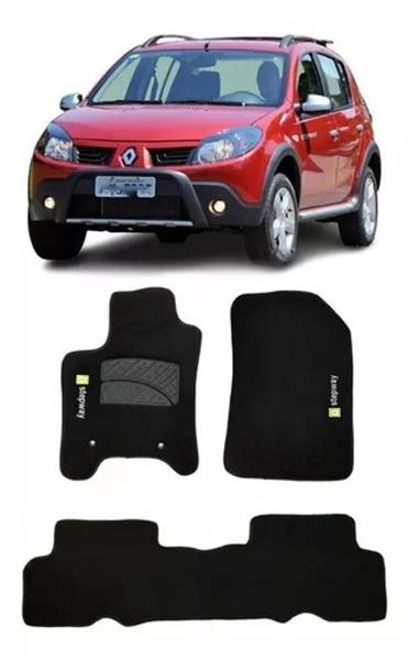 Imagem de Tapete Carpete Bordado Renault Sandero Stepway Ano2008 Até 2011 - 500.444PTO