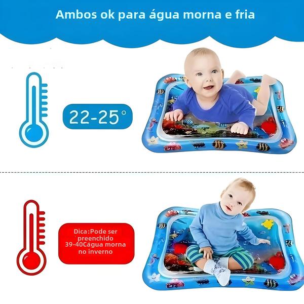 Imagem de Tapete de Água Inflável para Bebês - Anti-choque e Educacional