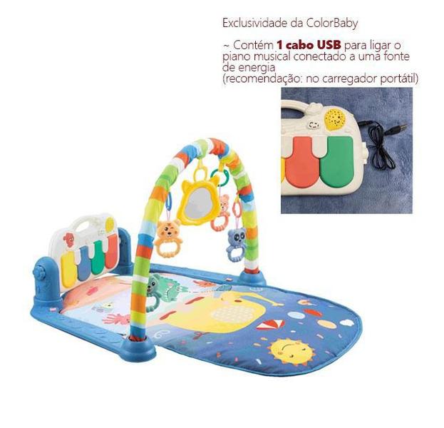 Tapete de atividades azul bebê maternidade pianinho alegria - color baby Imagem de Tapete de atividades azul bebê maternidade pianinho alegria