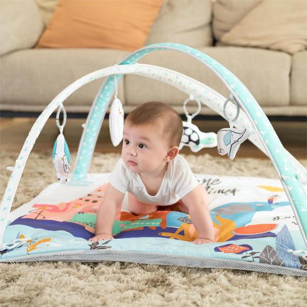 Imagem de Tapete de atividades Baby Play Gym LADIDA com piscina de bolas para recém-nascidos e crianças pequenas