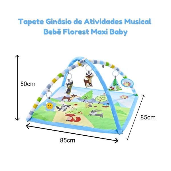 Imagem de Tapete de Atividades Bebê Com Luz Musical Florest Maxi Baby